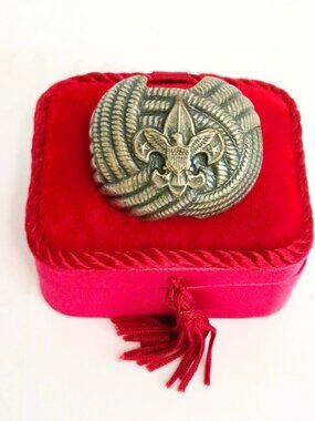 Vintage Boy Scout Metal Scarf Slide Tie Holder